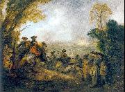 WATTEAU, Antoine On the March Sweden oil painting artist
